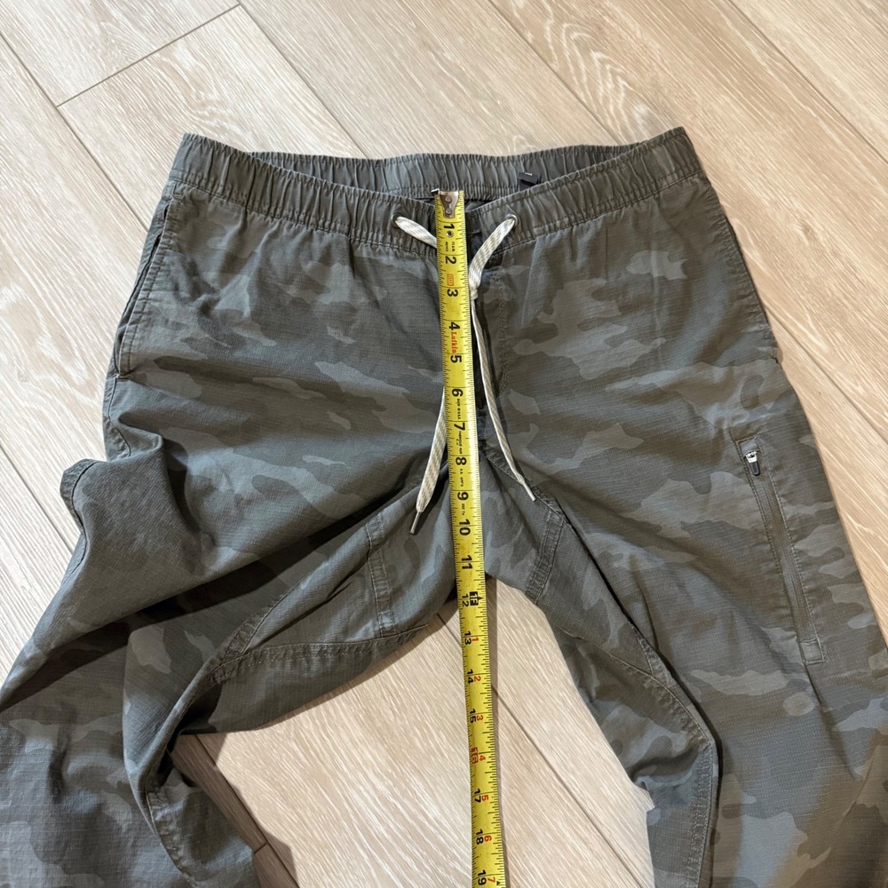 Vuori Men's Camo Ripstop Climber Pants Bottoms Drawstring Elasric Waist Zippe z0 - Picture 4 of 9
